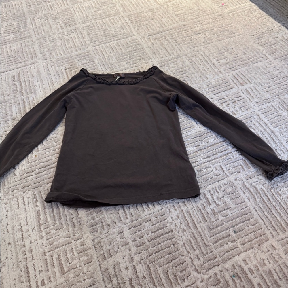 Matilda Jane Dark Gray Long Sleeve Top